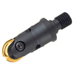 Iscar - 16mm Cut Diam, 9.4mm Max Depth of Cut, Indexable Ball Nose End Mill - 32.6mm Head Length, M08 Modular Connection, CDP D-M Toolholder - Exact Tool & Supply