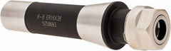 Iscar - 0.5mm to 10mm Capacity, 38mm Projection, R8 Taper Shank, ER16 Collet Chuck - Through-Spindle - Exact Tool & Supply
