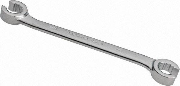 Proto - 1/2 x 9/16", Satin Finish, Open End Flare Nut Wrench - 12 Points, 7-1/2" OAL, Steel, Double End Head - Exact Tool & Supply