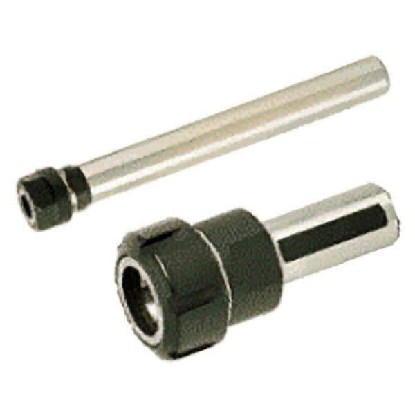 ETM - 0.022" to 0.278" Capacity, 0.734" Projection, Straight Shank, ER11 Collet Chuck - 4.734" OAL, 3/4" Shank Diam - Exact Tool & Supply