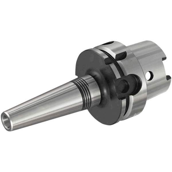 Iscar - 4mm Hole Diam, HSK63A Taper Shank Shrink Fit Tool Holder & Adapter - 111mm Projection, 10mm Nose Diam, 18mm Clamping Depth, 25,000 RPM, Through Coolant - Exact Tool & Supply