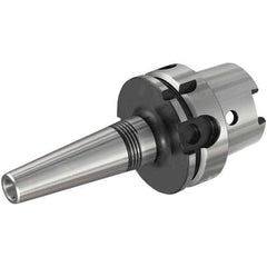 Iscar - 4mm Hole Diam, HSK63A Taper Shank Shrink Fit Tool Holder & Adapter - 111mm Projection, 10mm Nose Diam, 18mm Clamping Depth, 25,000 RPM, Through Coolant - Exact Tool & Supply