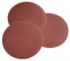Norton - 8" Diam, 100 Grit Ceramic Adhesive PSA Disc - Medium Grade, Maroon, F Weighted Backing, Flexible - Exact Tool & Supply