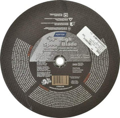 Norton - 14" 16 Grit Silicon Carbide Cutoff Wheel - 1/8" Thick, 1" Arbor, 5,400 Max RPM, Use with Portable Tools - Exact Tool & Supply