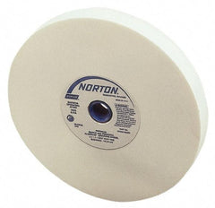 Norton - 150 Grit Aluminum Oxide Bench & Pedestal Grinding Wheel - 6" Diam x 1" Hole x 3/4" Thick, 4140 Max RPM, J Hardness, Very Fine Grade , Vitrified Bond - Exact Tool & Supply