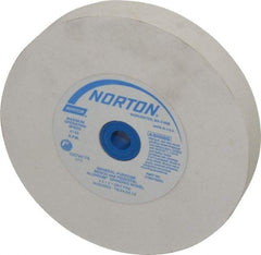 Norton - 150 Grit Aluminum Oxide Bench & Pedestal Grinding Wheel - 6" Diam x 1" Hole x 1" Thick, 4140 Max RPM, J Hardness, Very Fine Grade , Vitrified Bond - Exact Tool & Supply