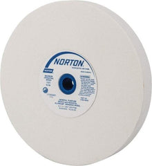 Norton - 150 Grit Aluminum Oxide Bench & Pedestal Grinding Wheel - 8" Diam x 1" Hole x 1" Thick, 3600 Max RPM, J Hardness, Very Fine Grade , Vitrified Bond - Exact Tool & Supply