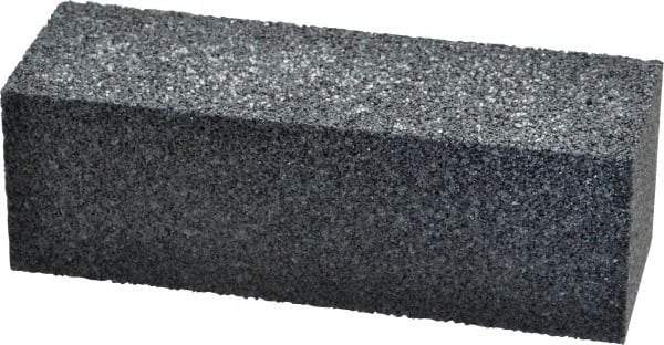 Made in USA - 6" Long x 2" Wide x 2" Thick, Silicon Carbide Sharpening Stone - Plain Rectangle, 24 Grit, Very Coarse Grade - Exact Tool & Supply