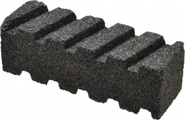 Made in USA - 6" Long x 2" Wide x 2" Thick, Silicon Carbide Sharpening Stone - Fluted Rectangle, 24 Grit, Very Coarse Grade - Exact Tool & Supply