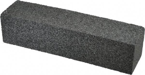 Made in USA - 8" Long x 2" Wide x 2" Thick, Silicon Carbide Sharpening Stone - Plain Rectangle, 24 Grit, Very Coarse Grade - Exact Tool & Supply