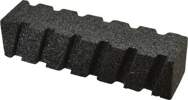 Made in USA - 8" Long x 2" Wide x 2" Thick, Silicon Carbide Sharpening Stone - Fluted Rectangle, 24 Grit, Very Coarse Grade - Exact Tool & Supply