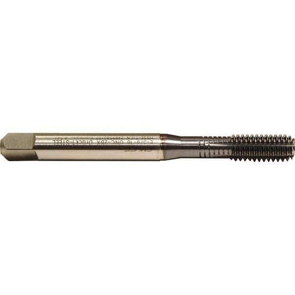 Emuge - #10-32 UNF 2BX Bottoming Thread Forming Tap - Cobalt, TiCN Finish, 2.756" OAL, 0.512" Thread Length, Right Hand Thread, Series Druck - Exact Tool & Supply
