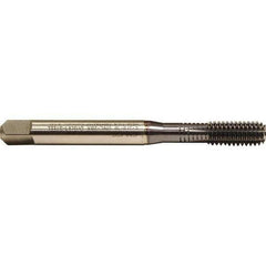 Emuge - #10-32 UNF 2BX Bottoming Thread Forming Tap - Cobalt, TiCN Finish, 2.756" OAL, 0.512" Thread Length, Right Hand Thread, Series Druck - Exact Tool & Supply