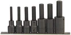 Paramount - 7 Piece 1/2" Drive Inch Impact Hex Bit Socket Set - 1/4 to 5/8" Hex - Exact Tool & Supply