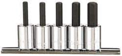 Paramount - 5 Piece 3/8" Drive Inch Hex Bit Socket Set - 3/16 to 3/8" Hex - Exact Tool & Supply