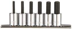 Paramount - 6 Piece 3/8" Drive Metric Hex Bit Socket Set - 4 to 10mm Hex - Exact Tool & Supply