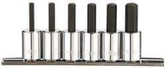 Paramount - 6 Piece 3/8" Drive Metric Hex Bit Socket Set - 4 to 10mm Hex - Exact Tool & Supply