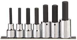Paramount - 7 Piece 1/2" Drive Inch Hex Bit Socket Set - 1/4 to 5/8" Hex - Exact Tool & Supply