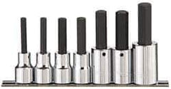 Paramount - 7 Piece 1/2" Drive Inch Hex Bit Socket Set - 1/4 to 5/8" Hex - Exact Tool & Supply