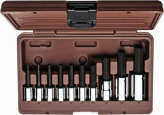 Paramount - 10 Piece 3/8 & 1/2" Drive Metric Hex Bit Socket Set - 4 to 17mm Hex - Exact Tool & Supply