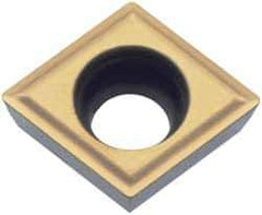 Kyocera - CPGT21.52 Grade TN60 Cermet Turning Insert - Uncoated, 80° Diamond, 1/4" Inscr Circle, 3/32" Thick, 1/32" Corner Radius - Exact Tool & Supply