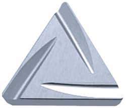 Kyocera - TPGR222 A Grade TN60 Cermet Turning Insert - TiCN/NbC Finish, 60° Triangle, 1/4" Inscr Circle, 1/8" Thick, 1/32" Corner Radius - Exact Tool & Supply