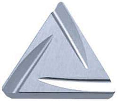 Kyocera - TPGR222 A Grade TN60 Cermet Turning Insert - TiCN/NbC Finish, 60° Triangle, 1/4" Inscr Circle, 1/8" Thick, 1/32" Corner Radius - Exact Tool & Supply