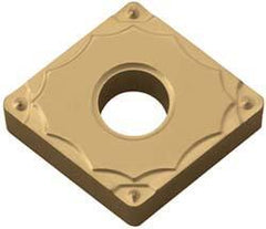 Kyocera - CNMG430.5 GP Grade PV90 Cermet Turning Insert - TiN Finish, 80° Diamond, 1/2" Inscr Circle, 3/16" Thick, 0.0079" Corner Radius - Exact Tool & Supply