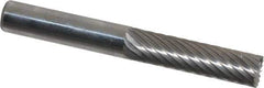 Atrax - 1/4" Cut Diam, 1/4" Shank Diam, Cylinder with End Cut Head Single Cut Burr - Carbide, End Cut End, 1" LOC, 2" OAL - Exact Tool & Supply
