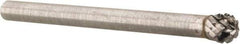 Atrax - 5/32" Cut Diam, 1/8" Shank Diam, Ball Head Double Cut Burr - 5/32" LOC, 1-1/2" OAL - Exact Tool & Supply