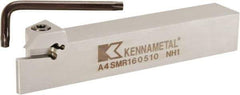Kennametal - External Thread, 0.6693" Max Depth of Cut, 2mm Min Groove Width, 125mm OAL, Right Hand Indexable Grooving Cutoff Toolholder - 20mm Shank Height x 20mm Shank Width, A4G0200M02P02B Insert Style, A4SM Toolholder Style, Series A4 - Exact Tool & Supply