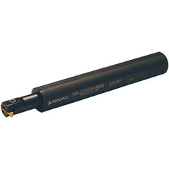 Tool-Flo - Internal Thread, Left Hand Cut, 1" Shank Width x 1" Shank Height Indexable Threading Toolholder - 8" OAL, MLPE 3425 Insert Compatibility, MS-CLHO Toolholder, Series Vee Bottom - Exact Tool & Supply