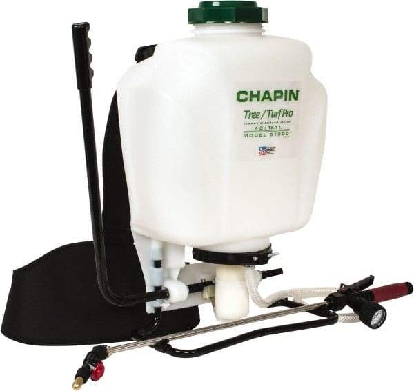Chapin - 4 Gal Garden Backpack Sprayer - Reinforced Hose, Polyethylene Tank, For Industrial Applications - Exact Tool & Supply
