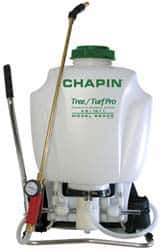 Chapin - 4 Gal Garden Backpack Sprayer - Reinforced Hose, Polyethylene Tank, For Industrial Applications - Exact Tool & Supply