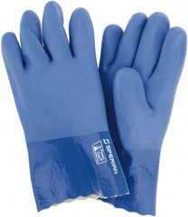 Sperian - 12" Long, PVC Chemical Resistant Gloves - Cotton Lined - Exact Tool & Supply