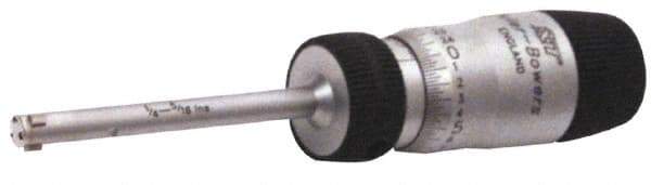 Fowler - 5/8 to 3/4", 2.44" Gage Depth, Mechanical Inside Hole Micrometer - 0.00025" Graduation, 0.00015" Accuracy, Ratchet Stop Thimble - Exact Tool & Supply
