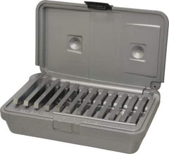 Fowler - 0.25 to 30°, 3 Inch Long, Steel, Angle Block Set - 0.25 Inch Thick, 30 Arc Seconds Accuracy, Includes Shop-Hardened and Molded Case, 12 Pieces - Exact Tool & Supply