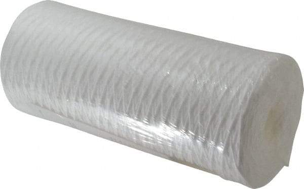 Pentair - 4-1/2" OD, 1µ, Polypropylene String-Wound Cartridge Filter - 9-7/8" Long, Reduces Sediments - Exact Tool & Supply