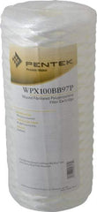 Pentair - 4-1/2" OD, 100µ, Fibrillated Polypropylene String-Wound Cartridge Filter - 9-7/8" Long, Reduces Sediments - Exact Tool & Supply