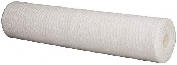 Pentair - 4-1/2" OD, 1µ, Polypropylene String-Wound Cartridge Filter - 20" Long, Reduces Sediments - Exact Tool & Supply