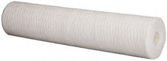 Pentair - 4-1/2" OD, 1µ, Polypropylene String-Wound Cartridge Filter - 20" Long, Reduces Sediments - Exact Tool & Supply