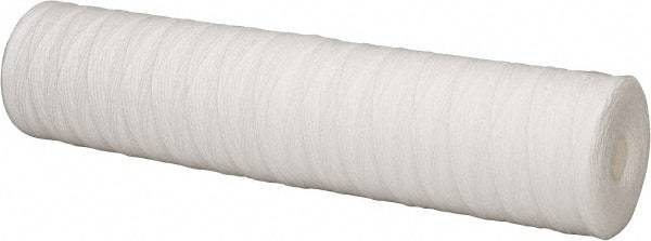 Pentair - 4-1/2" OD, 5µ, Polypropylene String-Wound Cartridge Filter - 20" Long, Reduces Sediments - Exact Tool & Supply