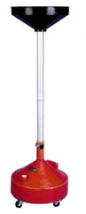 Made in USA - 6 Gal Oil Drain Container with Casters - Orange - Exact Tool & Supply