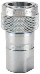 Parker - 9/16-18 SAE Steel Hydraulic Hose O-Ring Boss Coupler - 3,000 psi - Exact Tool & Supply
