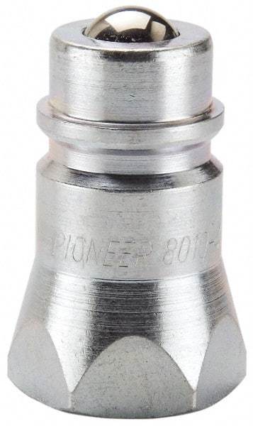 Parker - 9/16-18 SAE Steel Hydraulic Hose O-Ring Boss Nipple - 5,000 psi - Exact Tool & Supply