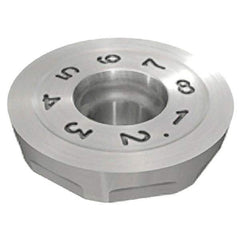 Iscar - RCMW1605 T Grade IC908 Carbide Milling Insert - TiAlN Finish, 0.189" Thick, 16mm Inscribed Circle - Exact Tool & Supply
