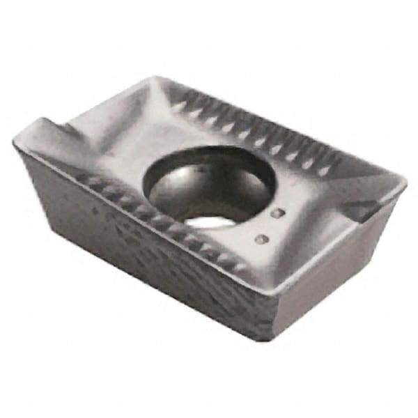 Iscar - APKT1003 76 Grade IC250 Carbide Milling Insert - TiCN/TiN Finish, 0.1366" Thick, 0.5mm Corner Radius - Exact Tool & Supply