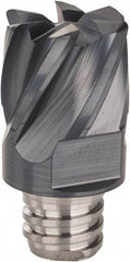 Iscar - MM EC Grade IC908 Carbide End Milling Tip Insert - TiAlN Finish, 6 Flutes, 12.7mm Cutting Diam, 9.5mm Depth of Cut, 16.5mm Extension, 0.0299" Cnr Rad, 30° Helix - Exact Tool & Supply