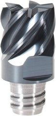 Iscar - MM EC Grade IC908 Carbide End Milling Tip Insert - TiAlN Finish, 6 Flutes, 12.7mm Cutting Diam, 9.5mm Depth of Cut, 16.5mm Extension, 45° Helix - Exact Tool & Supply