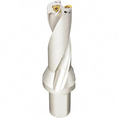 Iscar - 3.84" Max Drill Depth, 3xD, 1-9/32" Diam, Indexable Insert Drill - 1-1/4" Shank Diam, Whistle Notch Shank - Exact Tool & Supply